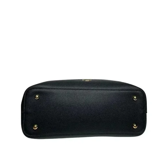 Dune London Faux Pebbled Leather black Medium Tote Bag gold hardware - Picture 4 of 9